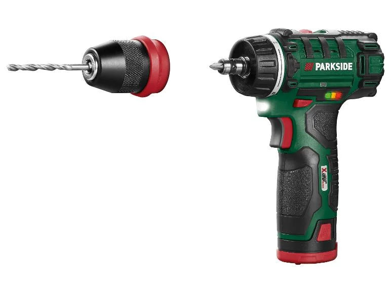 Set perceuse-visseuse sans fil PBSA 12 E4 + batterie + chargeur + accessoires, 12 V
