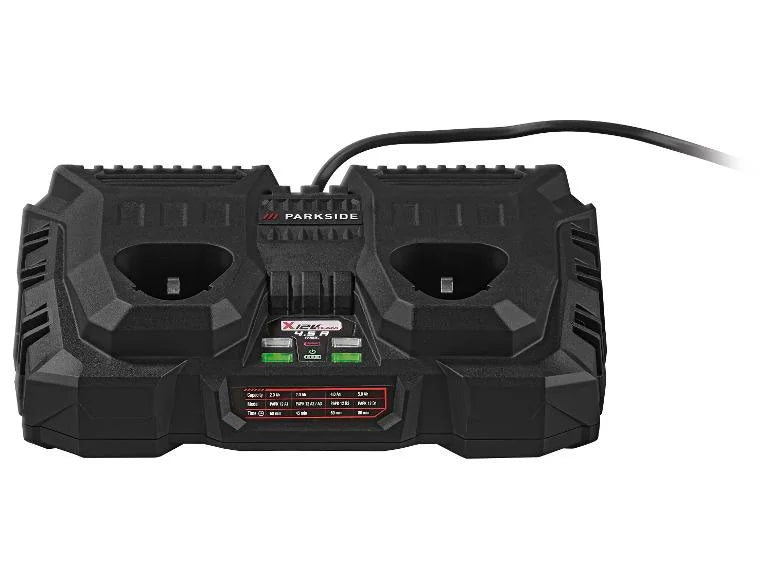 Chargeur de batterie double + 2  Batteries 4 Ah, 12 V