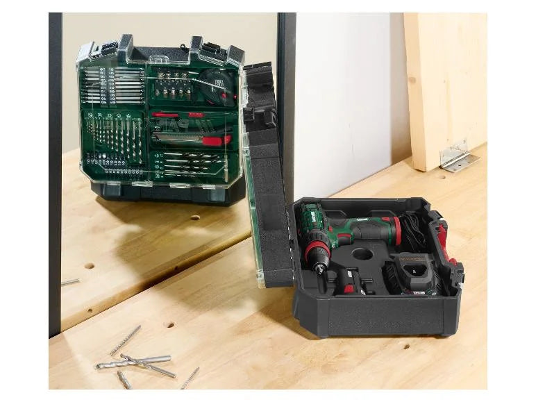 Set perceuse-visseuse sans fil PBSA 12 E4 + batterie + chargeur + accessoires, 12 V