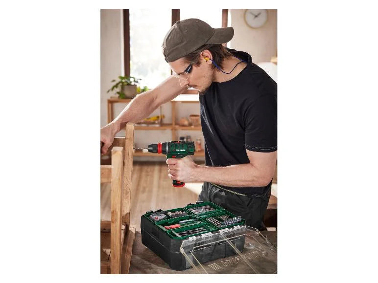 Set perceuse-visseuse sans fil PBSA 12 E4 + batterie + chargeur + accessoires, 12 V