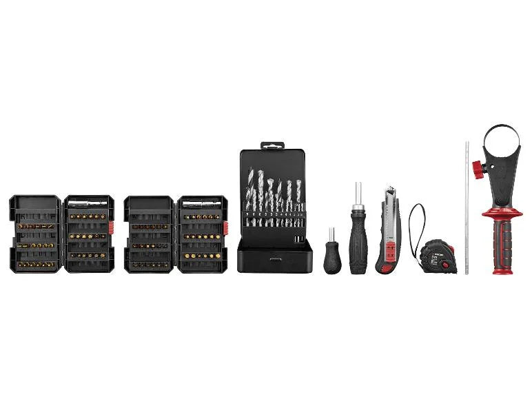 Set perceuse-visseuse à percussion sans fil PSBSAP 20-Li D4 + 2 batteries + chargeur, 20 V + accessoires