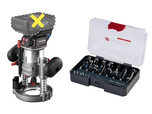 Fraiseuse multifonction sans fil + Set d'embouts, 20 V