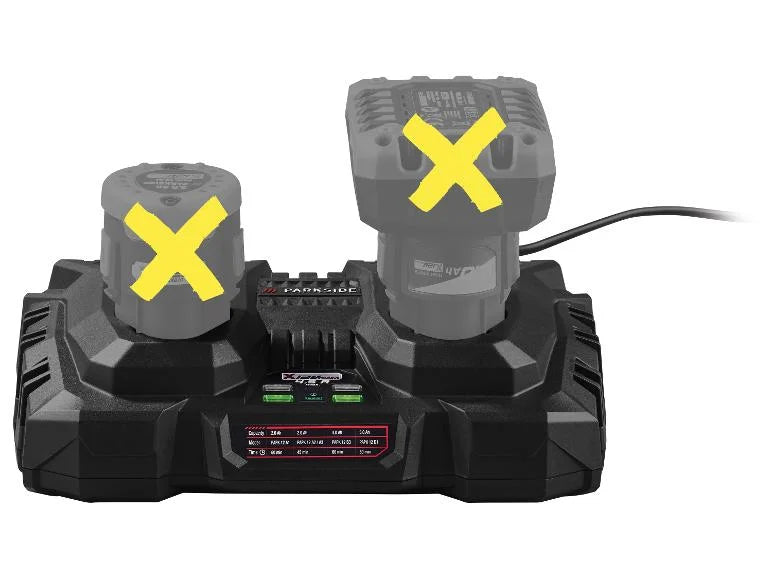 Chargeur de batterie double + 2  Batteries 4 Ah, 12 V