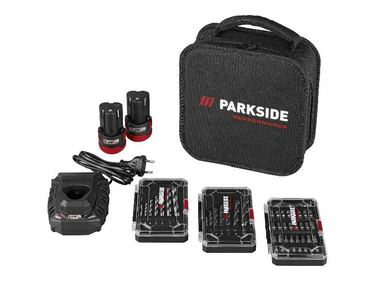 Set perceuse-visseuse sans fil PBSPA 12 E4 +  2 batteries + chargeur, 12 V