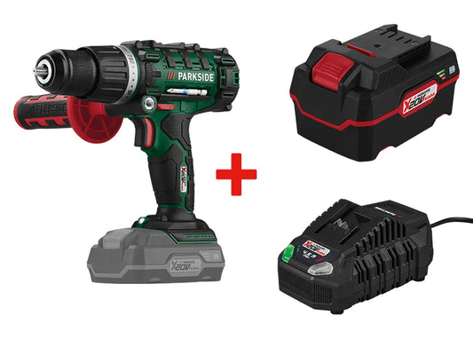 Perceuse-visseuse à percussion sans fil + Batterie + Chargeur rapide, 20 V