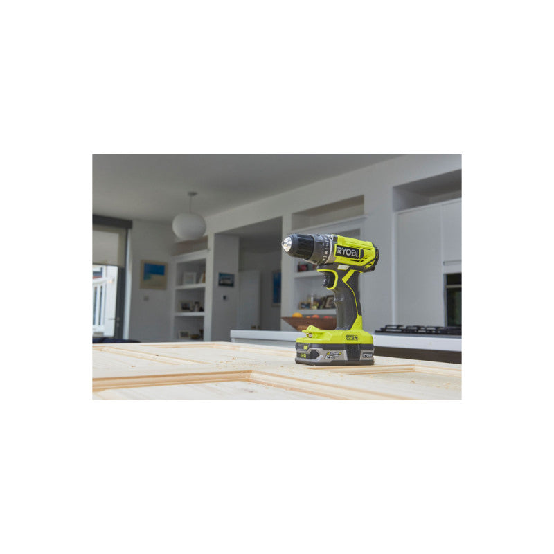 Pack RYOBI - Perceuse Visseuse R18DD2-220S - 18V One Plus - 2 batteries 2,0Ah - 1 chargeur - Coffret antichocs 31 accessoires de vissage RAK31MSD